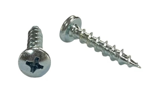 #10 X 1" PHILLIPS PAN HEAD "GRIPPER" BLACK PHOS / WAX 100/PK